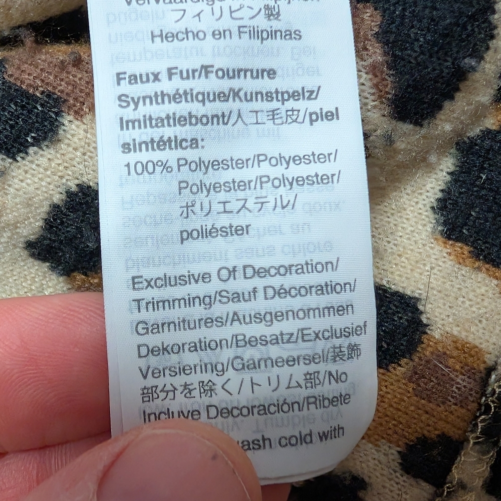 J. Crew Vintage Fleece Leopard Print Women's Snap Collar Jacket Small - Picture 5 of 8